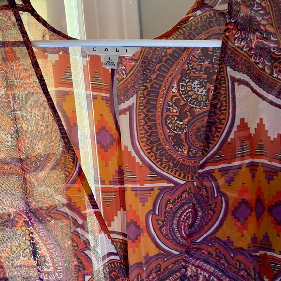 Cabi sheer scarf jacket. Size large. Never worn - Picture 2 of 4